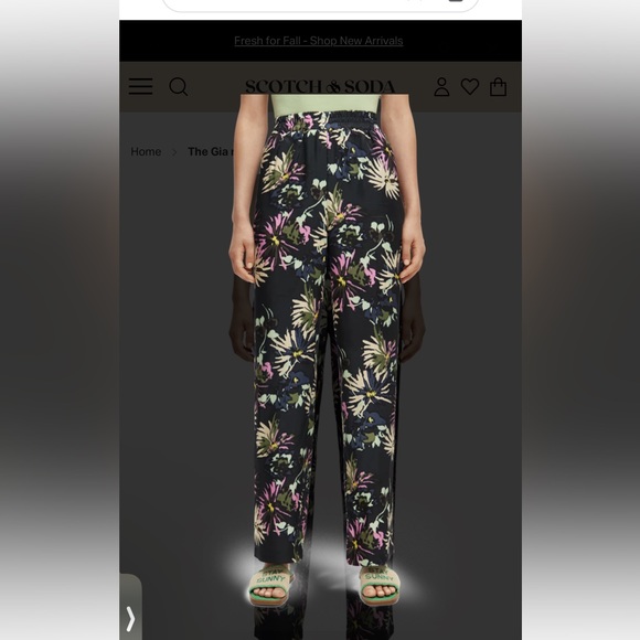 The Gia mid-rise wide-leg printed XS 32 stretch waist - Picture 3 of 16